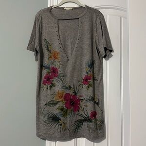 Phil Love NanaMacs something else oversized top (heather grey) medium. NEW